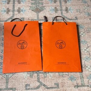 Hermès Orange Shopping Bags